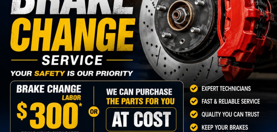 Brake Change Service in North York