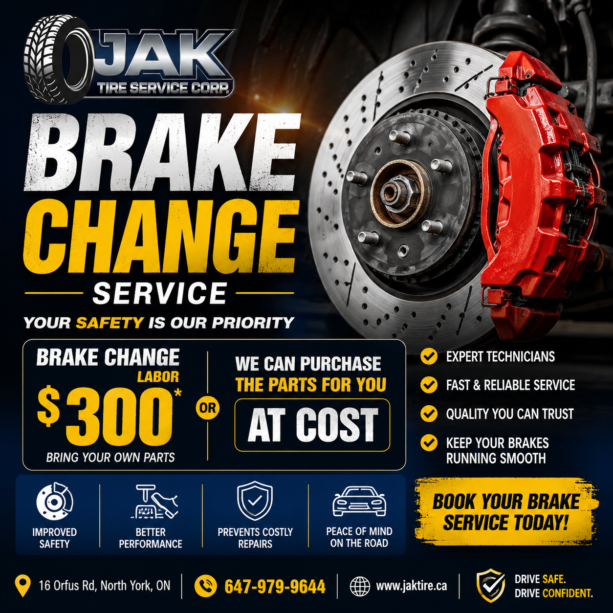 Brake Change Service in North York